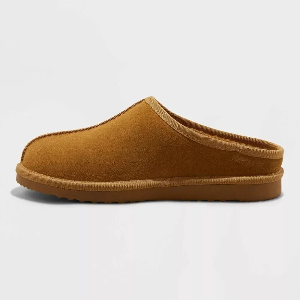 NEW Goodfellow & Co Men's Cruz Genuine Suede Clog Slippers - Size 9